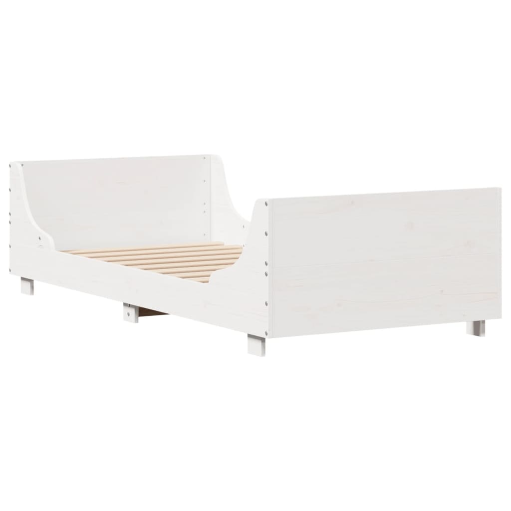 Bedframe zonder matras massief grenenhout wit 140x200 cm is nu te koop bij PeponiXL, paradijselijk wonen!
