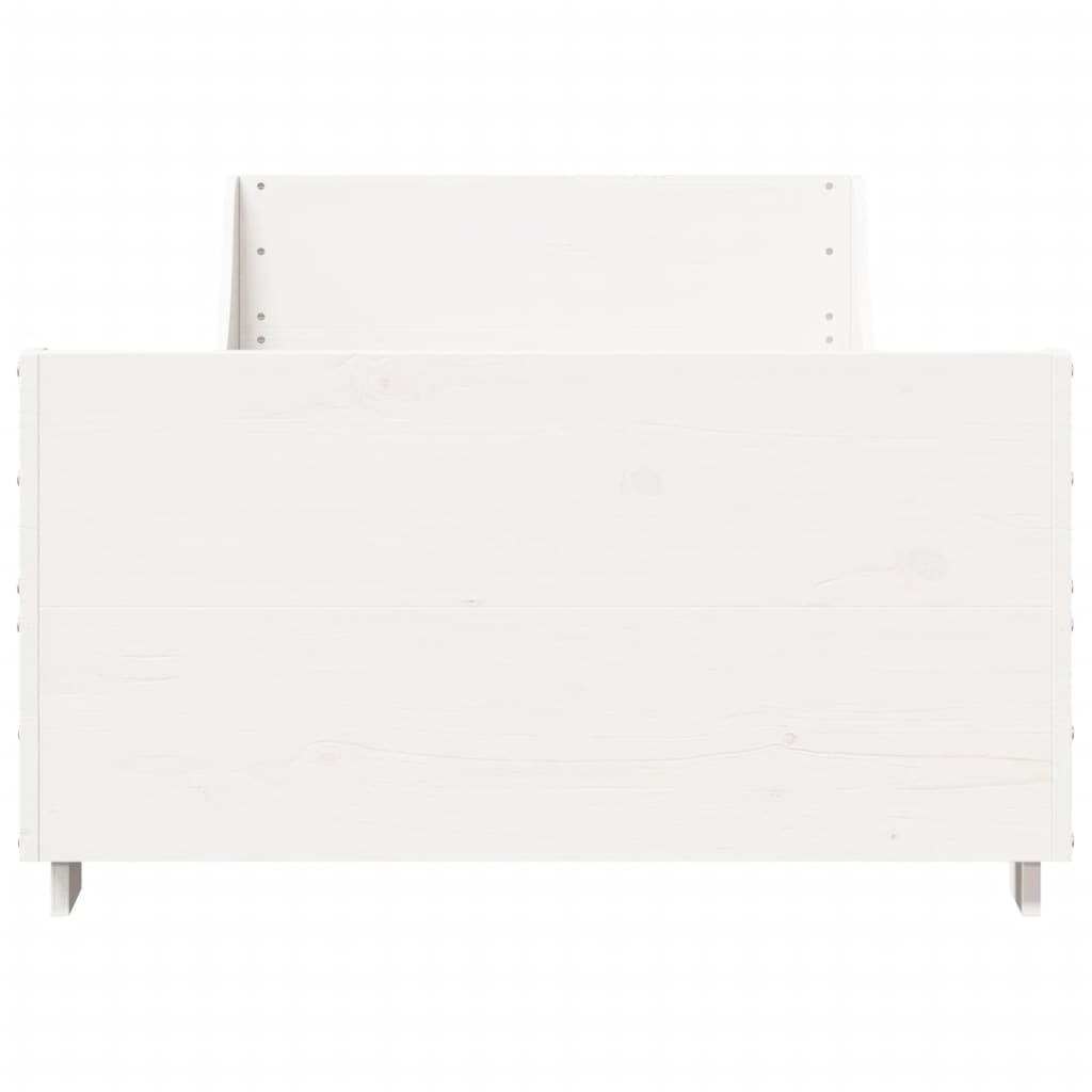 Bedframe zonder matras massief grenenhout wit 75x190 cm is nu te koop bij PeponiXL, paradijselijk wonen!