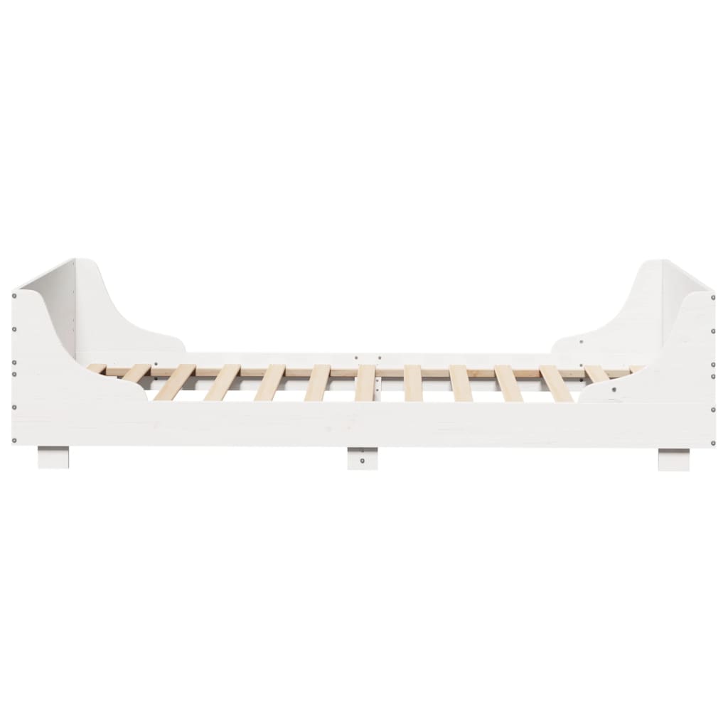 Bedframe zonder matras massief grenenhout wit 75x190 cm is nu te koop bij PeponiXL, paradijselijk wonen!