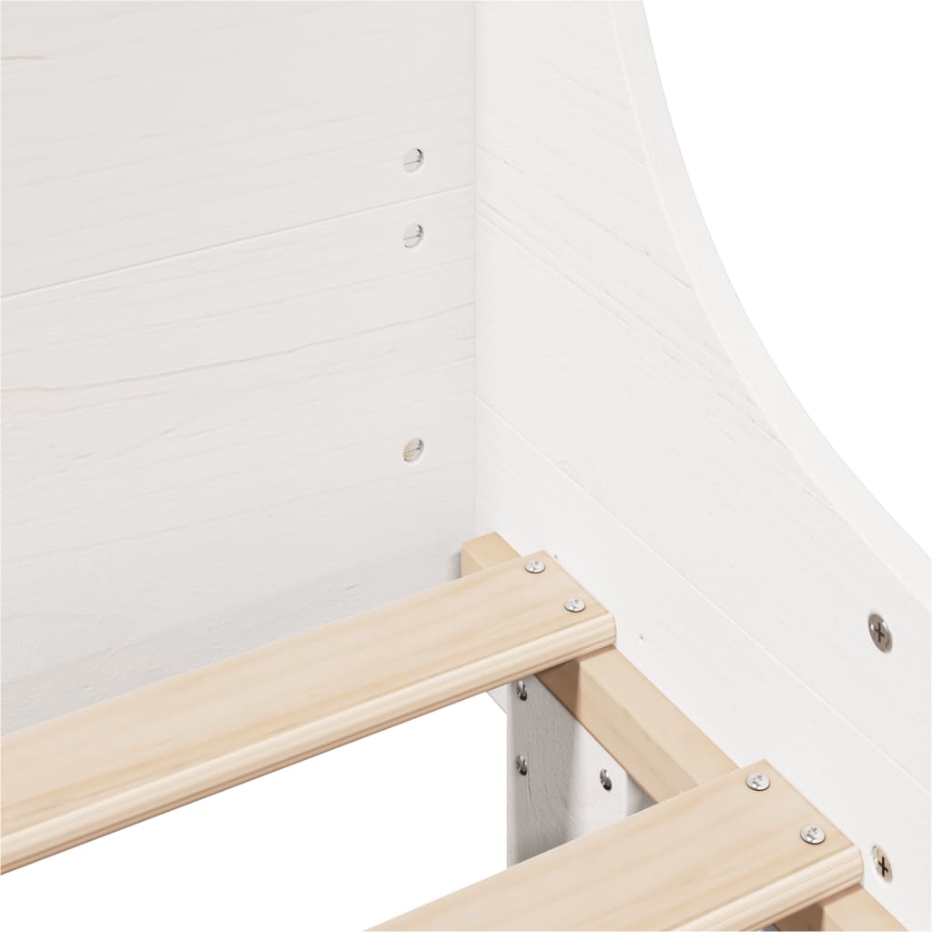 Bedframe zonder matras massief grenenhout wit 75x190 cm is nu te koop bij PeponiXL, paradijselijk wonen!