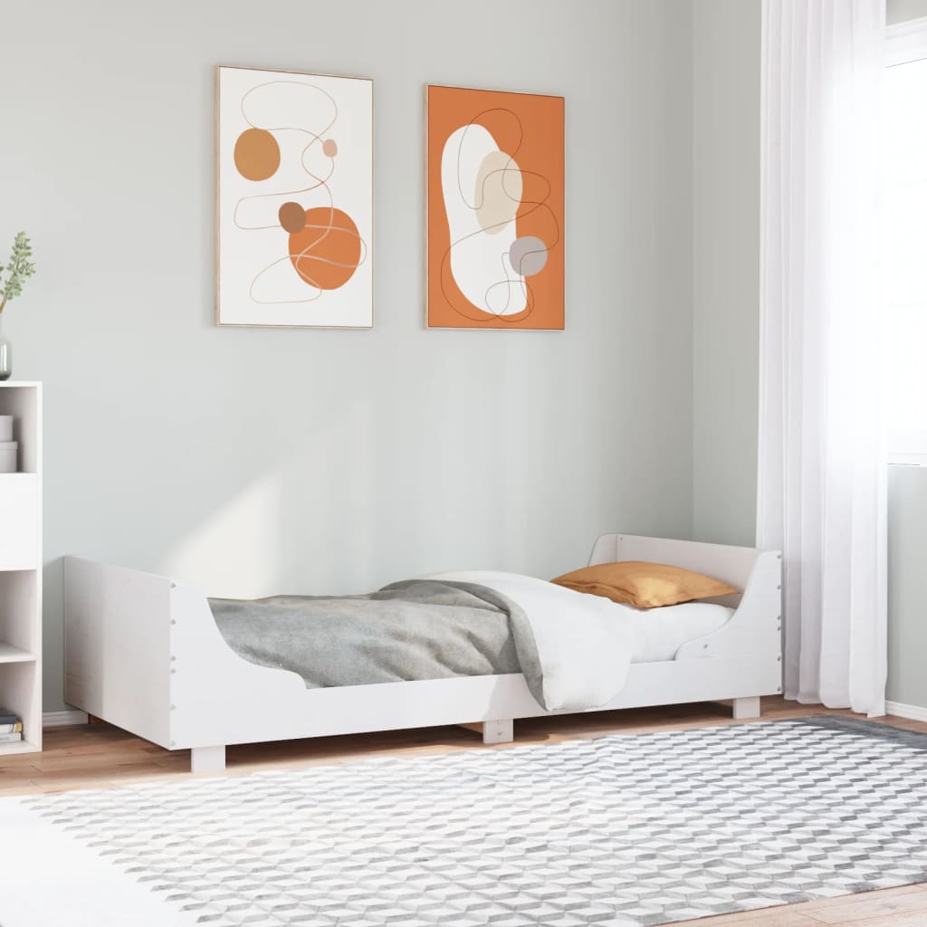 Bedframe zonder matras massief grenenhout wit 75x190 cm is nu te koop bij PeponiXL, paradijselijk wonen!