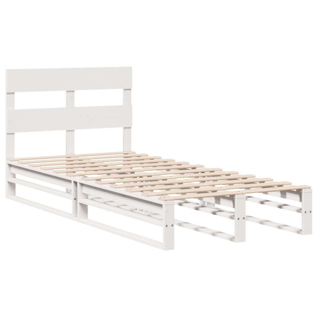 Bedframe zonder matras massief grenenhout wit 90x190 cm is nu te koop bij PeponiXL, paradijselijk wonen!