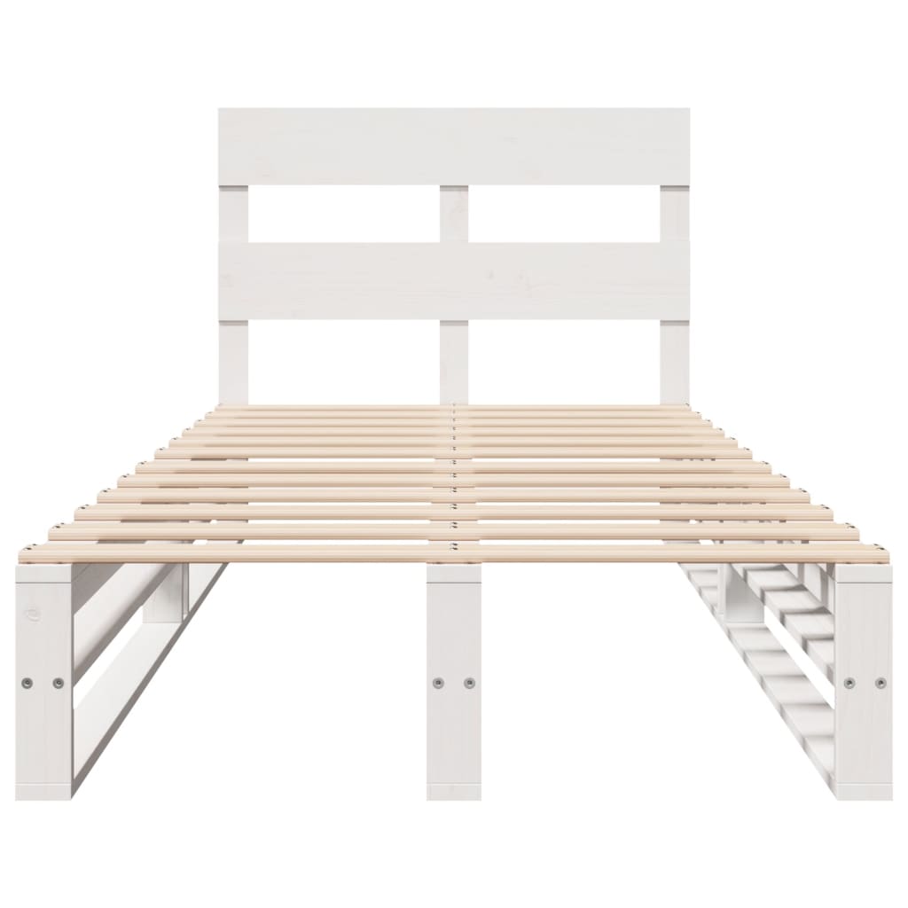 Bedframe zonder matras massief grenenhout wit 90x190 cm is nu te koop bij PeponiXL, paradijselijk wonen!