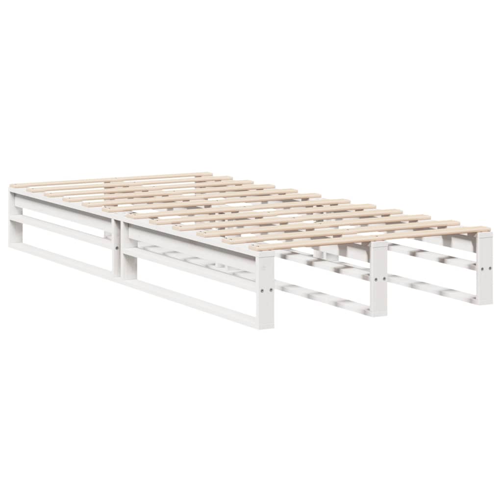 Bedframe zonder matras massief grenenhout wit 90x190 cm is nu te koop bij PeponiXL, paradijselijk wonen!