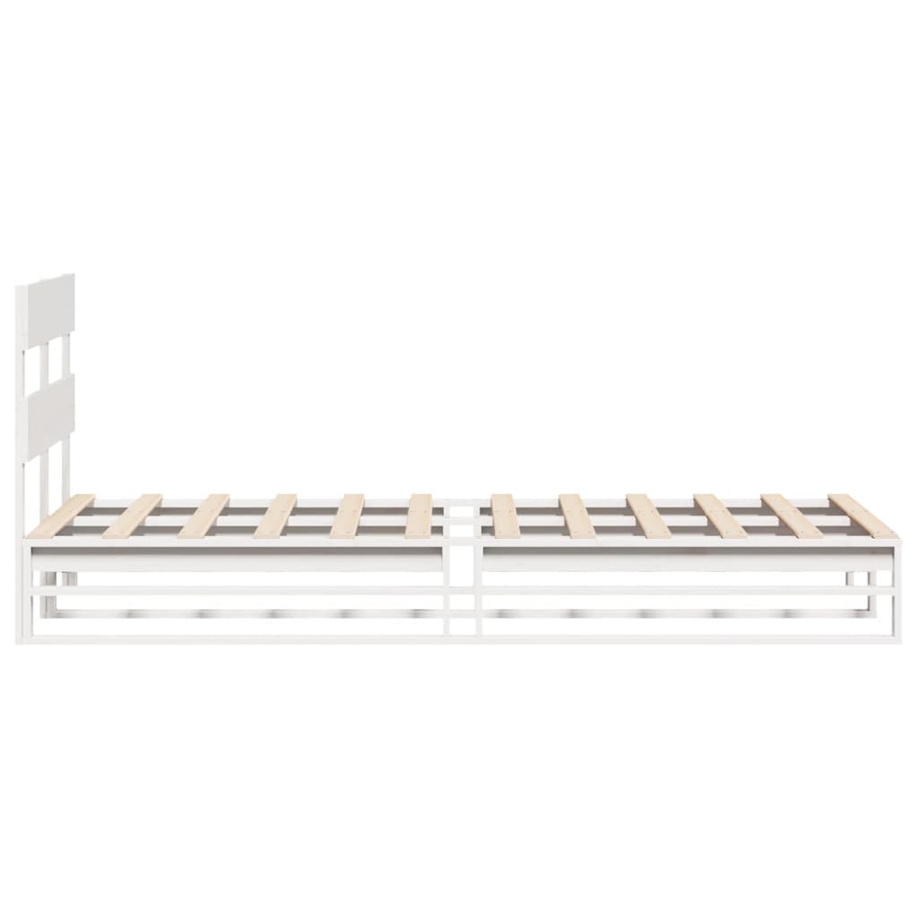 Bedframe zonder matras massief grenenhout wit 90x190 cm is nu te koop bij PeponiXL, paradijselijk wonen!