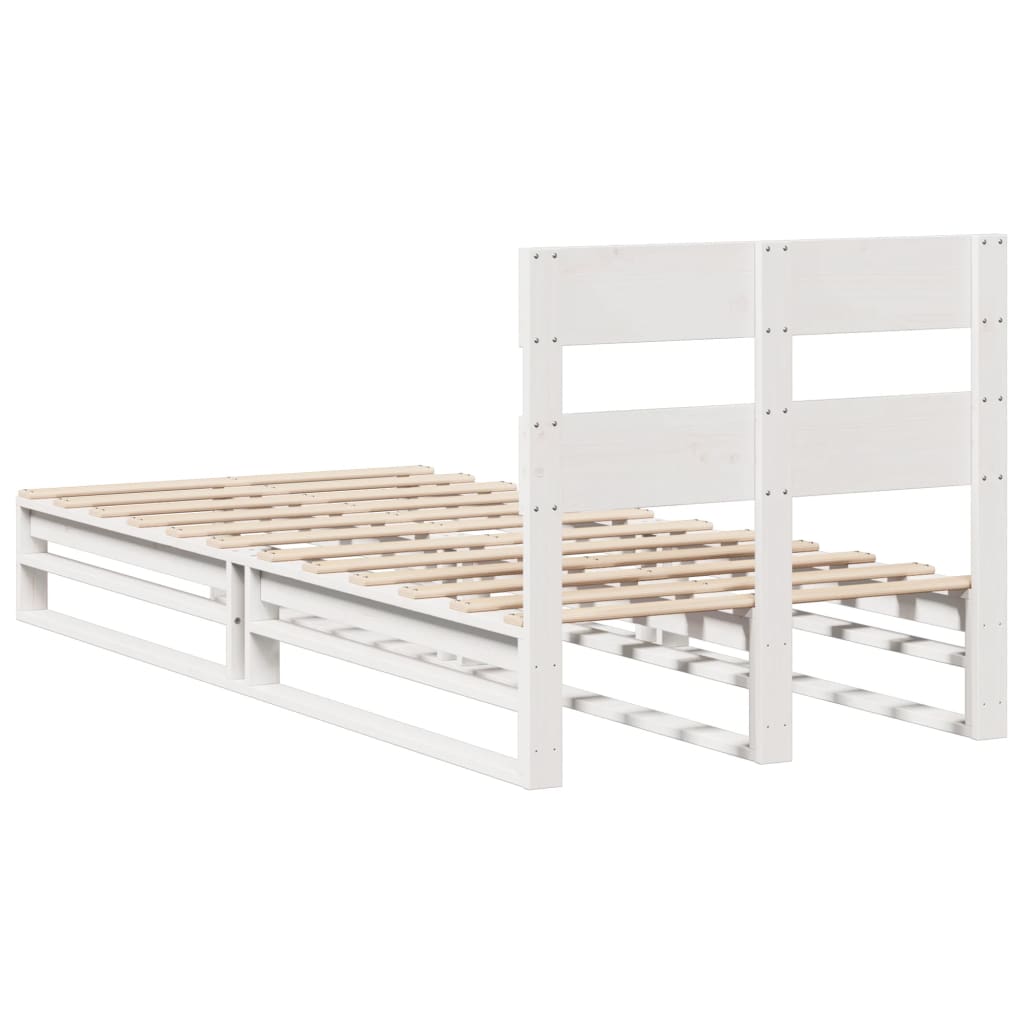 Bedframe zonder matras massief grenenhout wit 90x190 cm is nu te koop bij PeponiXL, paradijselijk wonen!