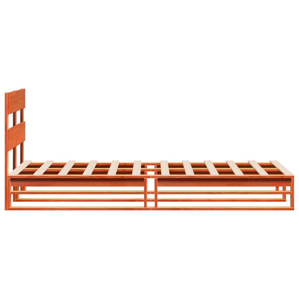 Bedframe zonder matras massief grenenhout wasbruin 90x190 cm is nu te koop bij PeponiXL, paradijselijk wonen!