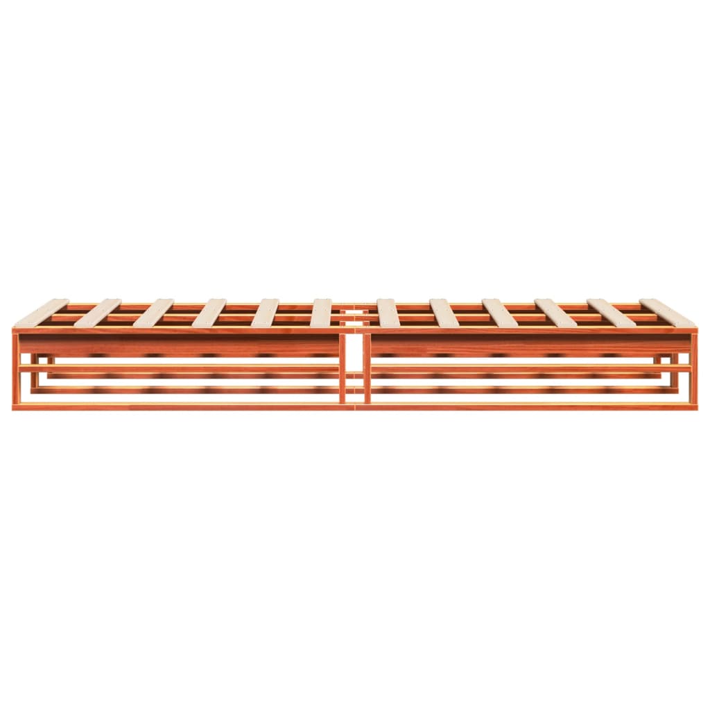 Bedframe zonder matras massief grenenhout wasbruin 90x200 cm is nu te koop bij PeponiXL, paradijselijk wonen!