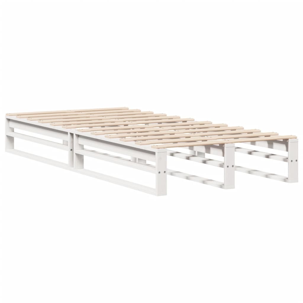 Bedframe zonder matras massief grenenhout wit 140x200 cm is nu te koop bij PeponiXL, paradijselijk wonen!