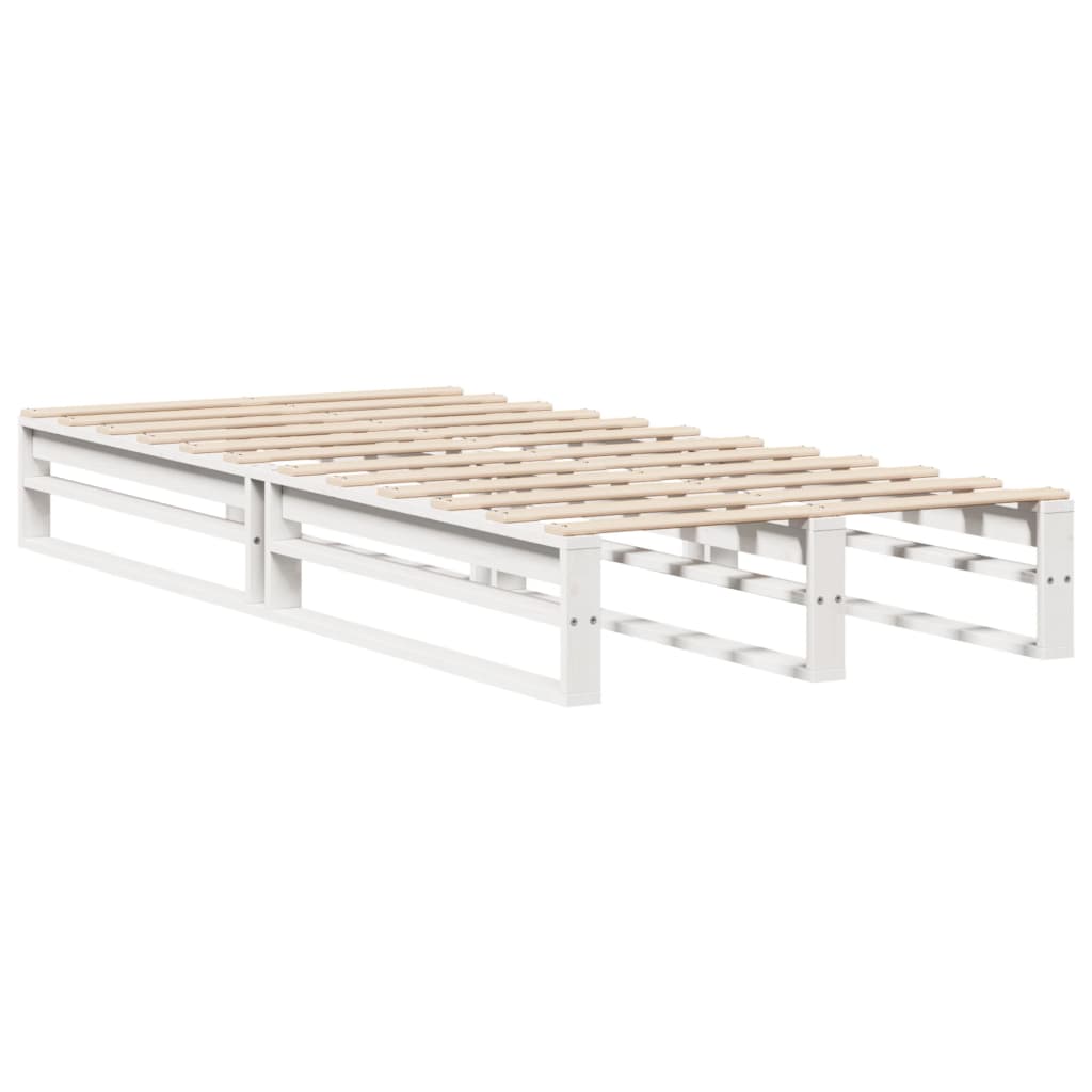 Bedframe zonder matras massief grenenhout wit 140x200 cm is nu te koop bij PeponiXL, paradijselijk wonen!