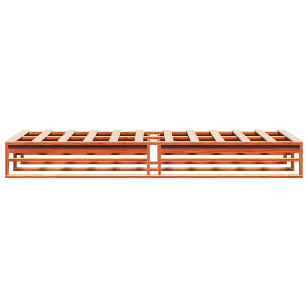 Bedframe zonder matras massief grenenhout wasbruin 100x200 cm is nu te koop bij PeponiXL, paradijselijk wonen!
