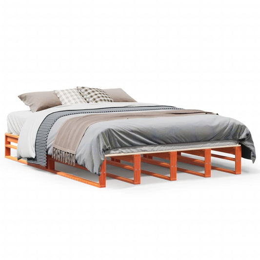 Bedframe zonder matras massief grenenhout wasbruin 150x200 cm is nu te koop bij PeponiXL, paradijselijk wonen!