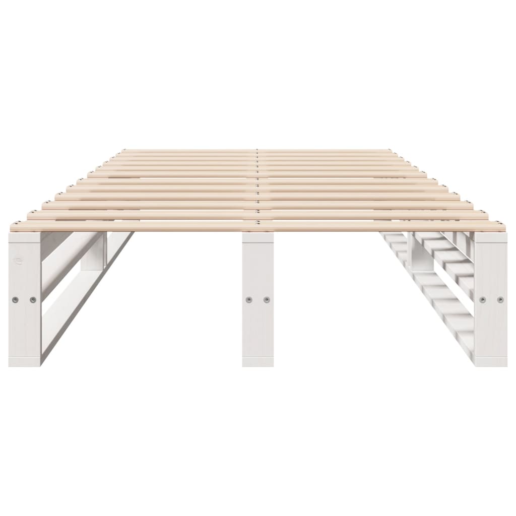 Bedframe zonder matras massief grenenhout wit 75x190 cm is nu te koop bij PeponiXL, paradijselijk wonen!