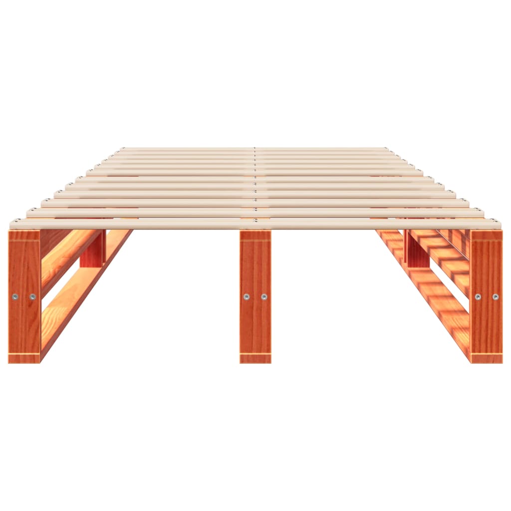 Bedframe zonder matras massief grenenhout wasbruin 90x190 cm is nu te koop bij PeponiXL, paradijselijk wonen!