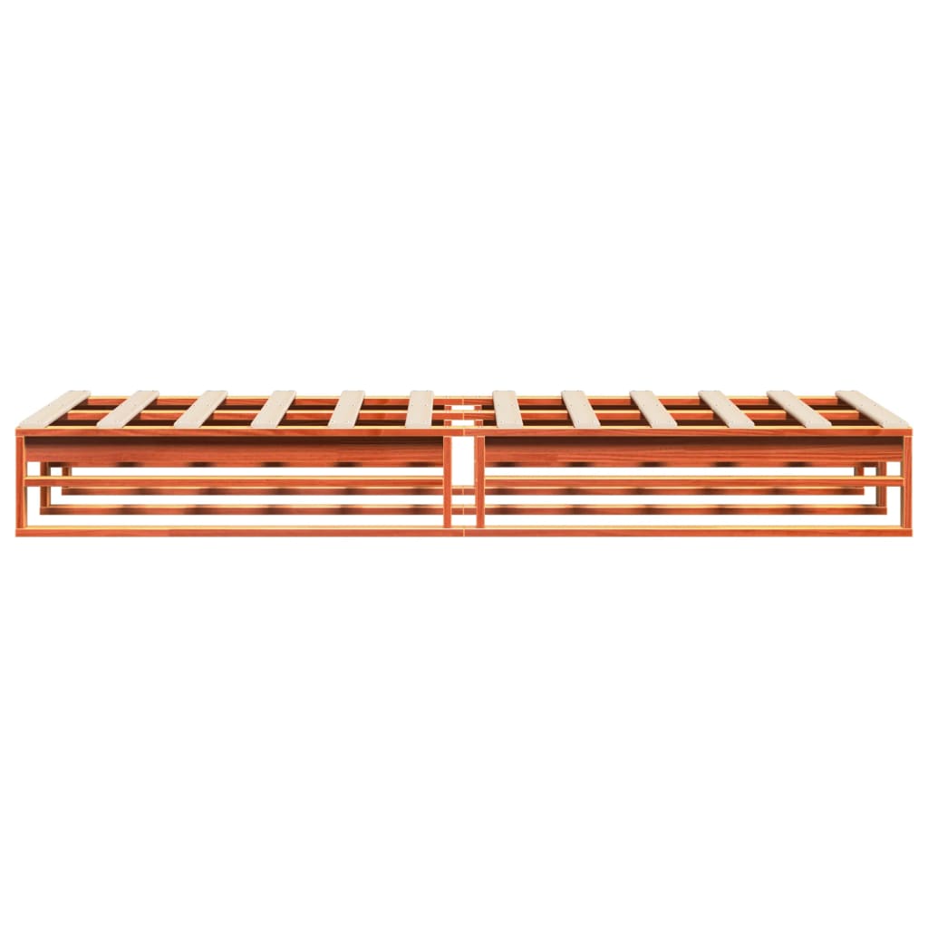 Bedframe zonder matras massief grenenhout wasbruin 90x190 cm is nu te koop bij PeponiXL, paradijselijk wonen!