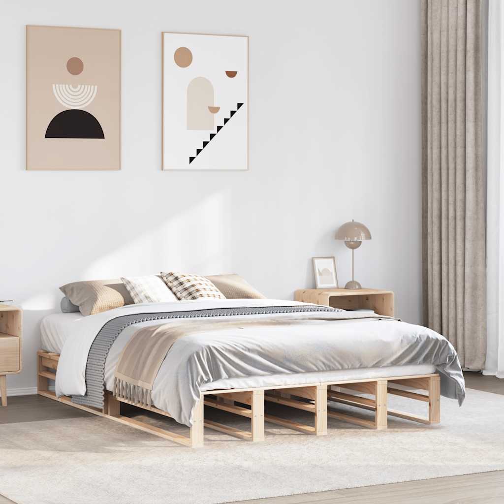 Bedframe zonder matras massief grenenhout 120x190 cm is nu te koop bij PeponiXL, paradijselijk wonen!