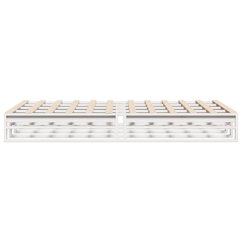 Bedframe zonder matras massief grenenhout wit 120x190 cm is nu te koop bij PeponiXL, paradijselijk wonen!