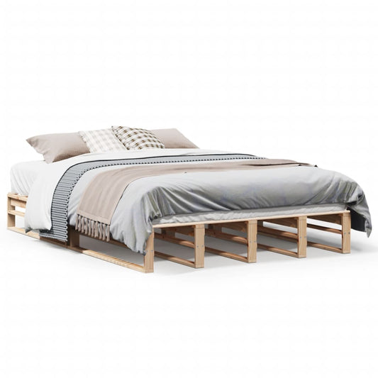 Bedframe zonder matras massief grenenhout 135x190 cm is nu te koop bij PeponiXL, paradijselijk wonen!