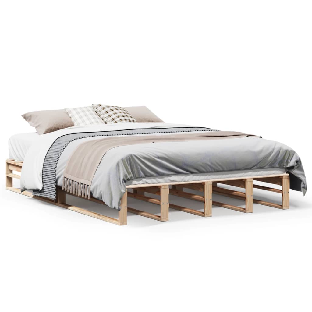 Bedframe zonder matras massief grenenhout 140x190 cm is nu te koop bij PeponiXL, paradijselijk wonen!