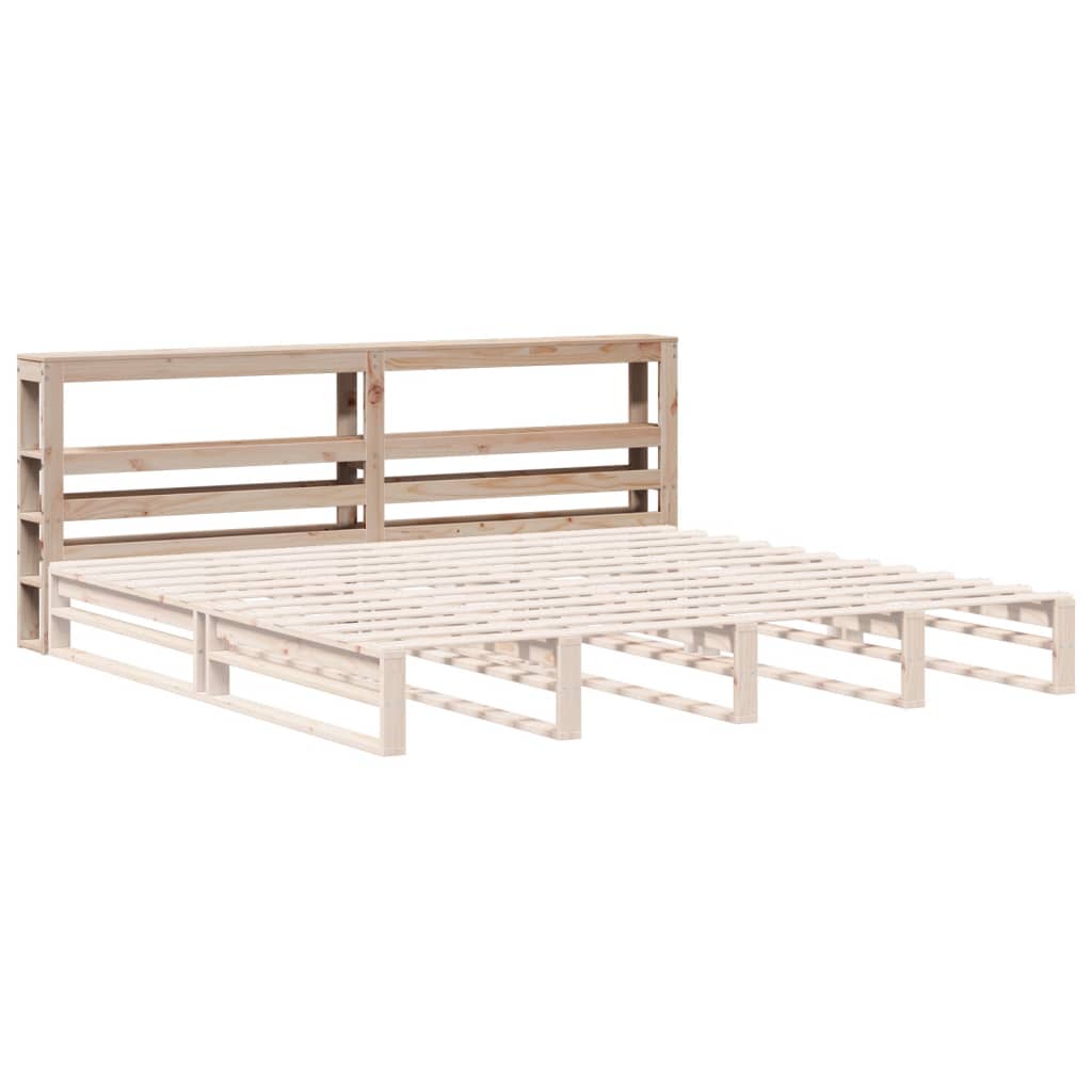 Hoofdbord met schappen 180 cm massief grenenhout is nu te koop bij PeponiXL, paradijselijk wonen!