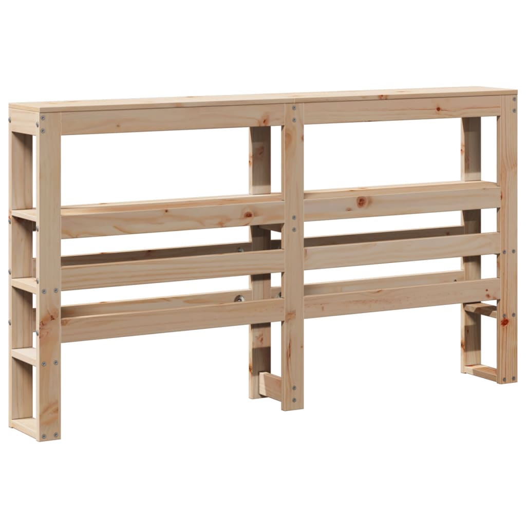 Hoofdbord met schappen 140 cm massief grenenhout is nu te koop bij PeponiXL, paradijselijk wonen!