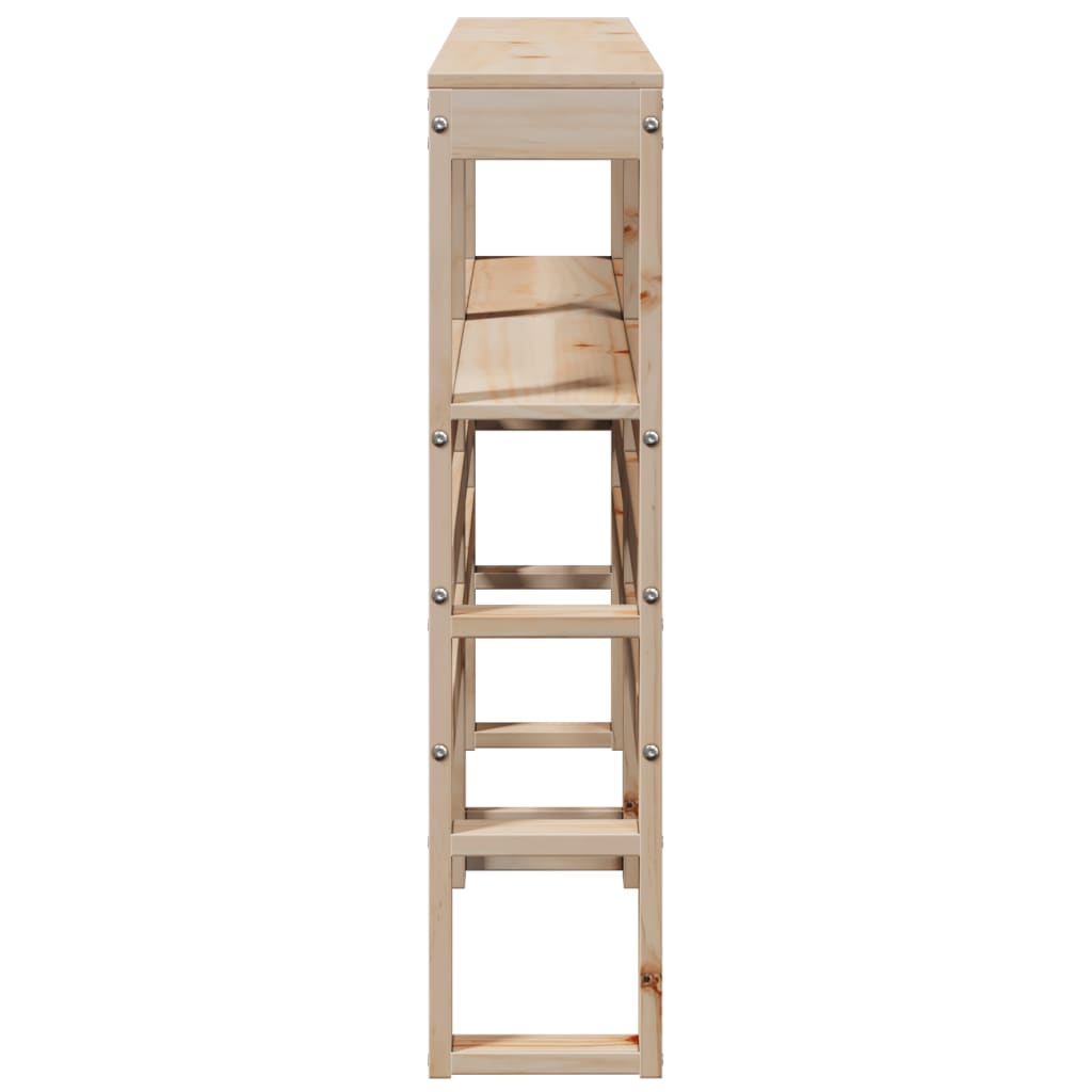 Hoofdbord met schappen 120 cm massief grenenhout is nu te koop bij PeponiXL, paradijselijk wonen!