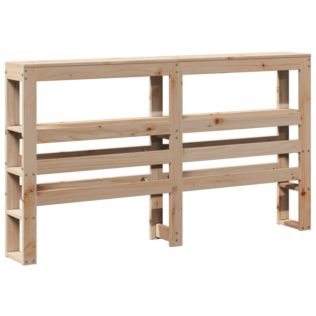 Hoofdbord met schappen 120 cm massief grenenhout is nu te koop bij PeponiXL, paradijselijk wonen!