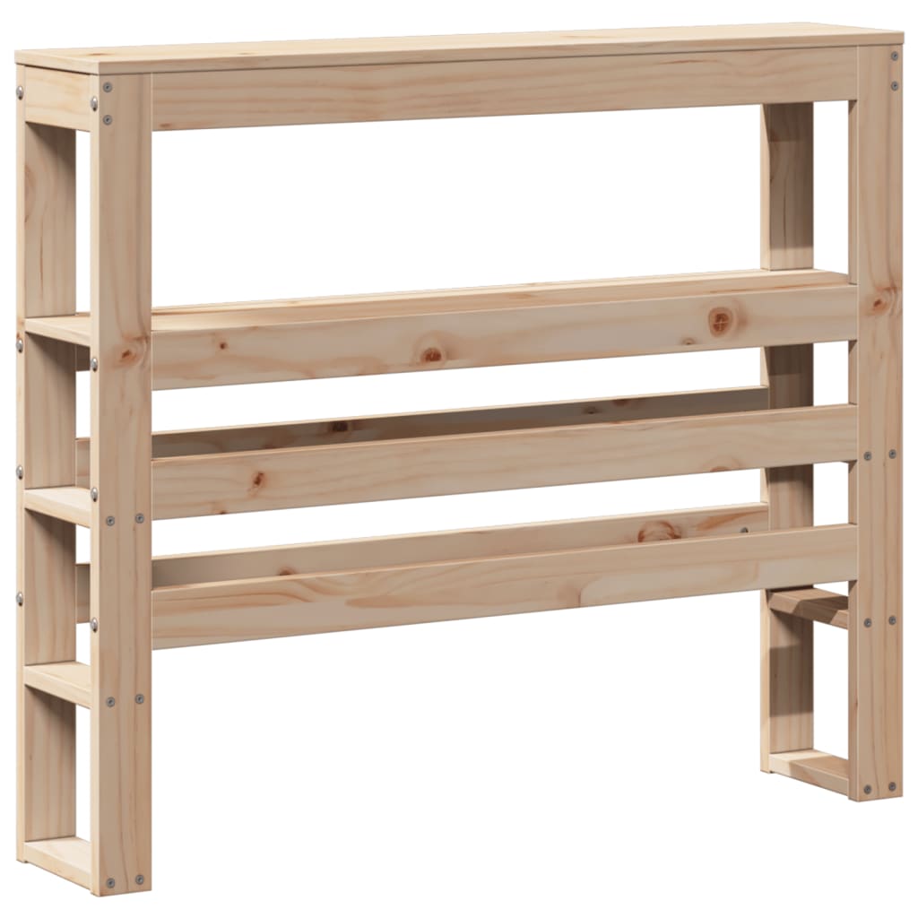 Hoofdbord met schappen 100 cm massief grenenhout is nu te koop bij PeponiXL, paradijselijk wonen!
