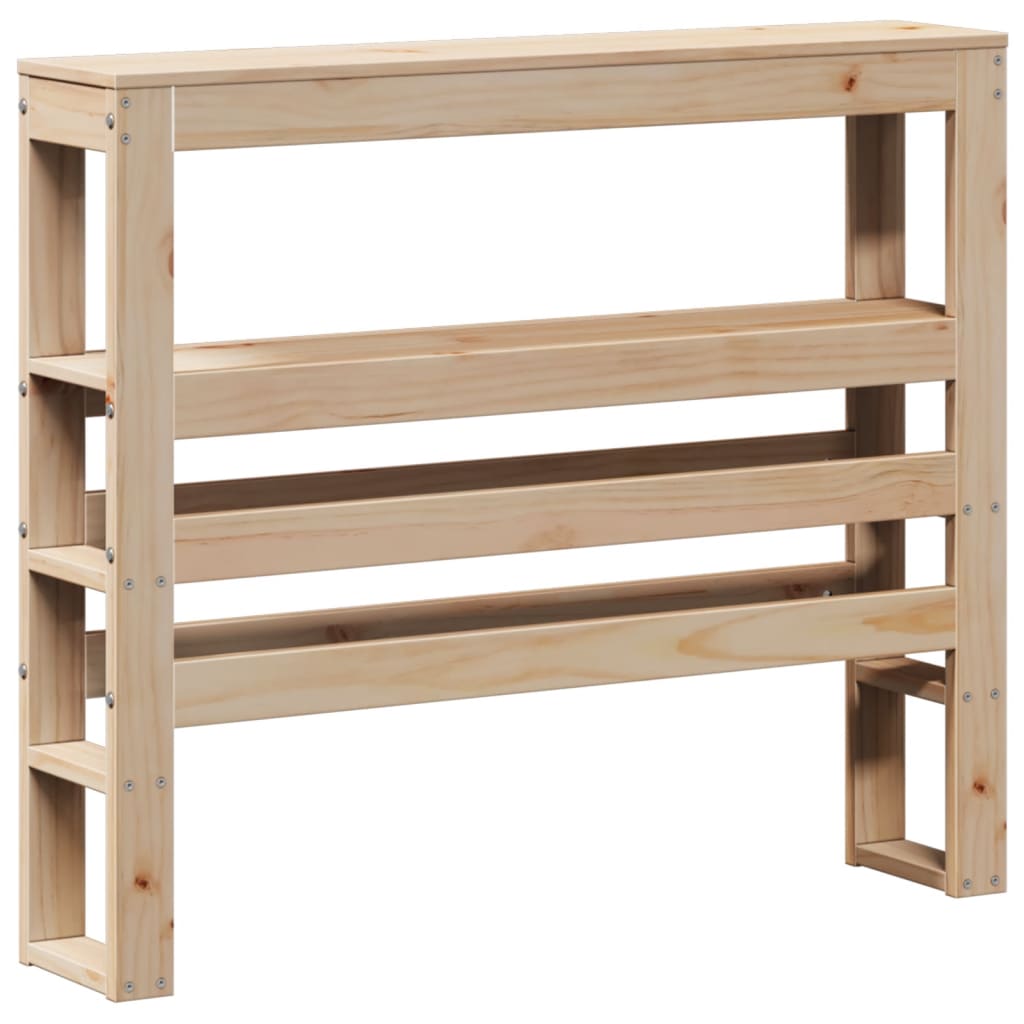 Hoofdbord met schappen 90 cm massief grenenhout is nu te koop bij PeponiXL, paradijselijk wonen!