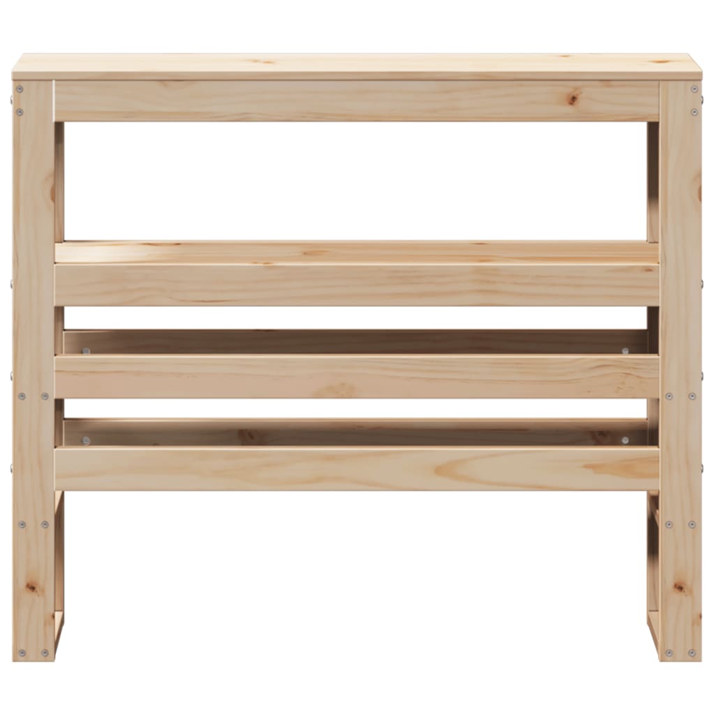Hoofdbord met schappen 75 cm massief grenenhout is nu te koop bij PeponiXL, paradijselijk wonen!