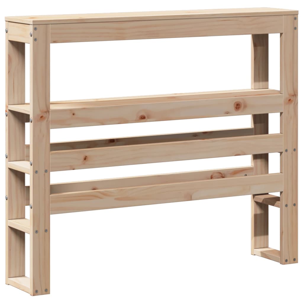 Hoofdbord met schappen 75 cm massief grenenhout is nu te koop bij PeponiXL, paradijselijk wonen!