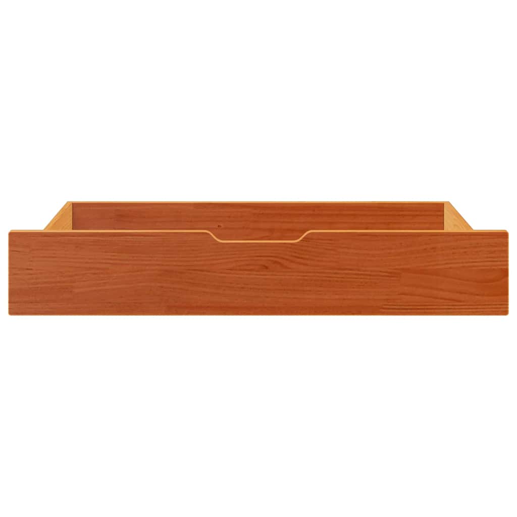 Bedlades 2 st 95x55x17 massief grenenhout wasbruin is nu te koop bij PeponiXL, paradijselijk wonen!