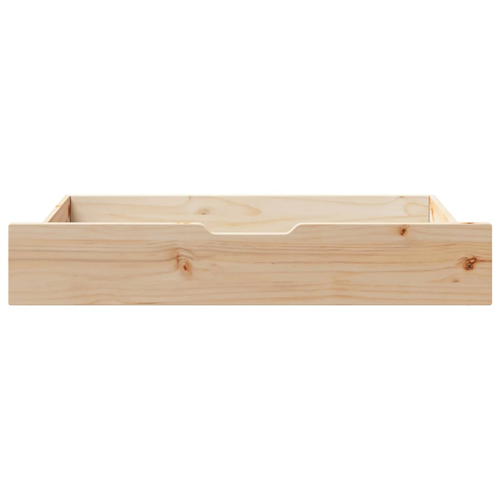Bedlades 2 st met wieltjes 90x55x17 cm massief grenenhout is nu te koop bij PeponiXL, paradijselijk wonen!