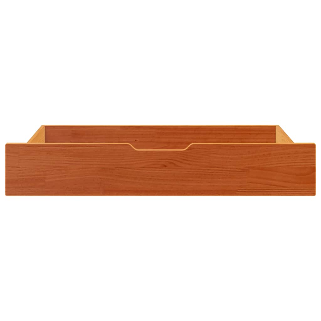 Bedlades 2 st 90x55x17 massief grenenhout wasbruin is nu te koop bij PeponiXL, paradijselijk wonen!