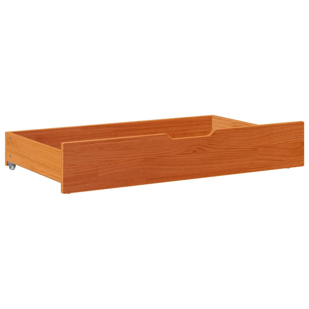 Bedlades 2 st 90x55x17 massief grenenhout wasbruin is nu te koop bij PeponiXL, paradijselijk wonen!