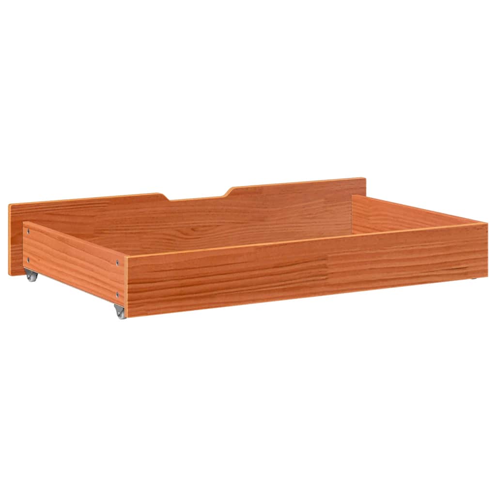 Bedlades 2 st 90x55x17 massief grenenhout wasbruin is nu te koop bij PeponiXL, paradijselijk wonen!