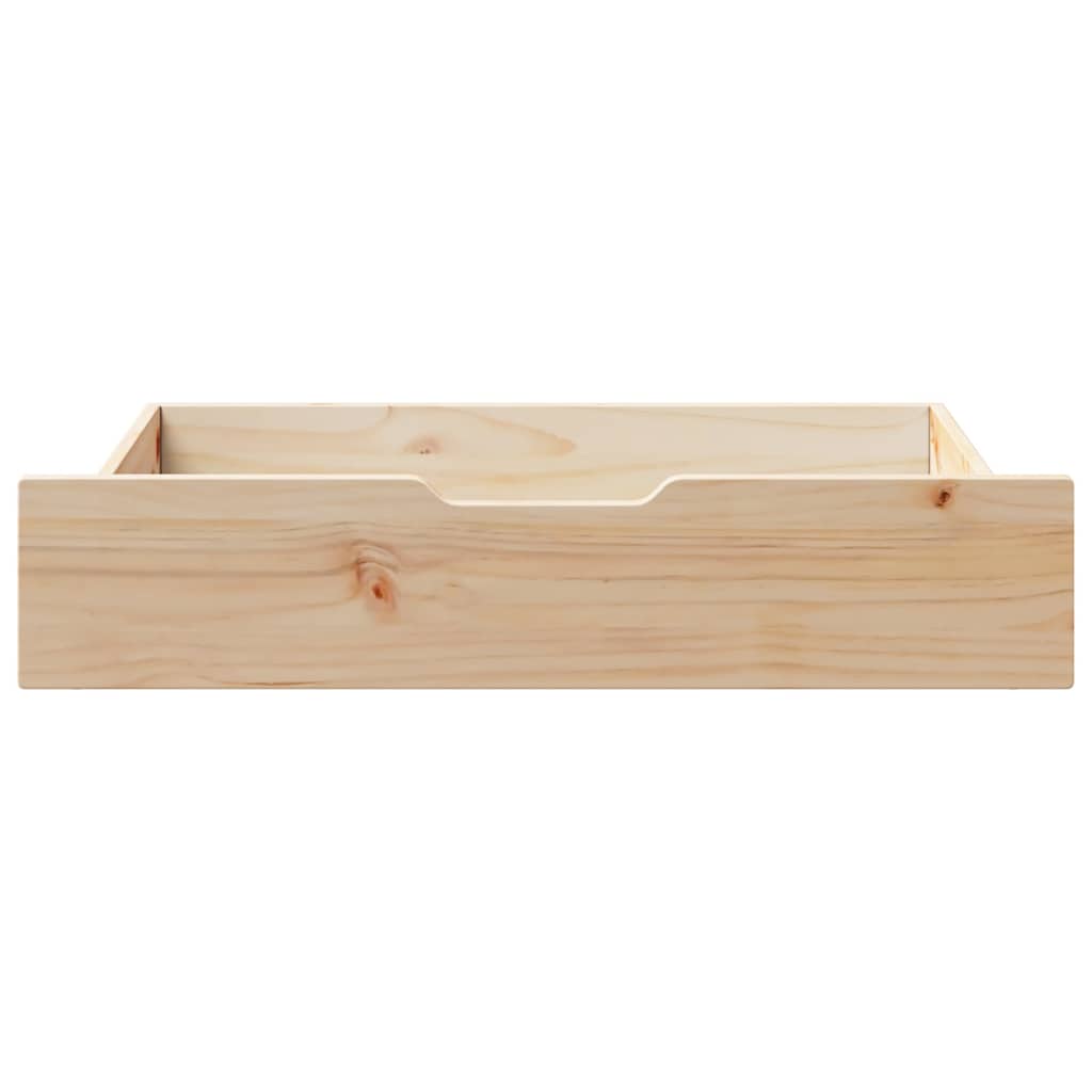 Bedlades 2 st met wieltjes 85x55x17 cm massief grenenhout is nu te koop bij PeponiXL, paradijselijk wonen!