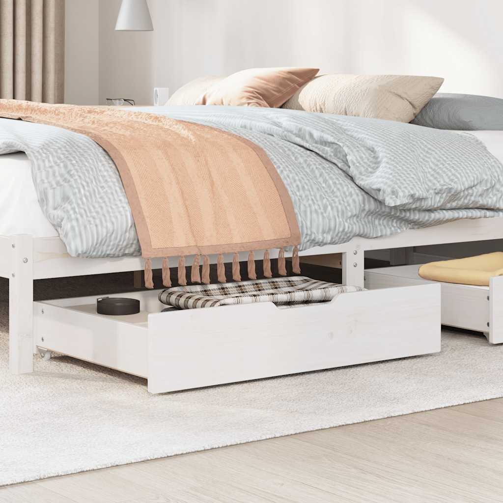 Bedlades 2 st 80x55x17 cm massief grenenhout wit is nu te koop bij PeponiXL, paradijselijk wonen!