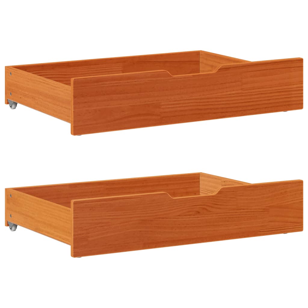 Bedlades 2 st 80x55x17 massief grenenhout wasbruin is nu te koop bij PeponiXL, paradijselijk wonen!