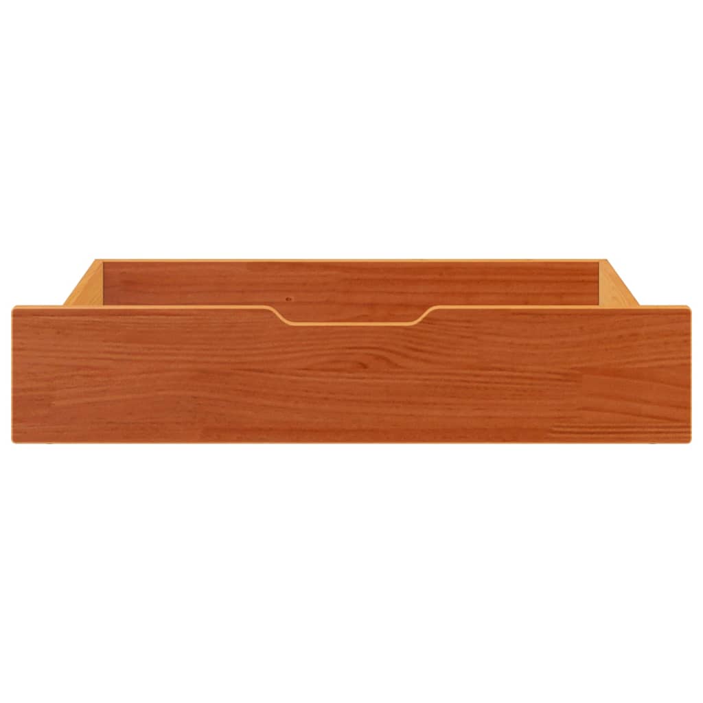 Bedlades 2 st 80x55x17 massief grenenhout wasbruin is nu te koop bij PeponiXL, paradijselijk wonen!