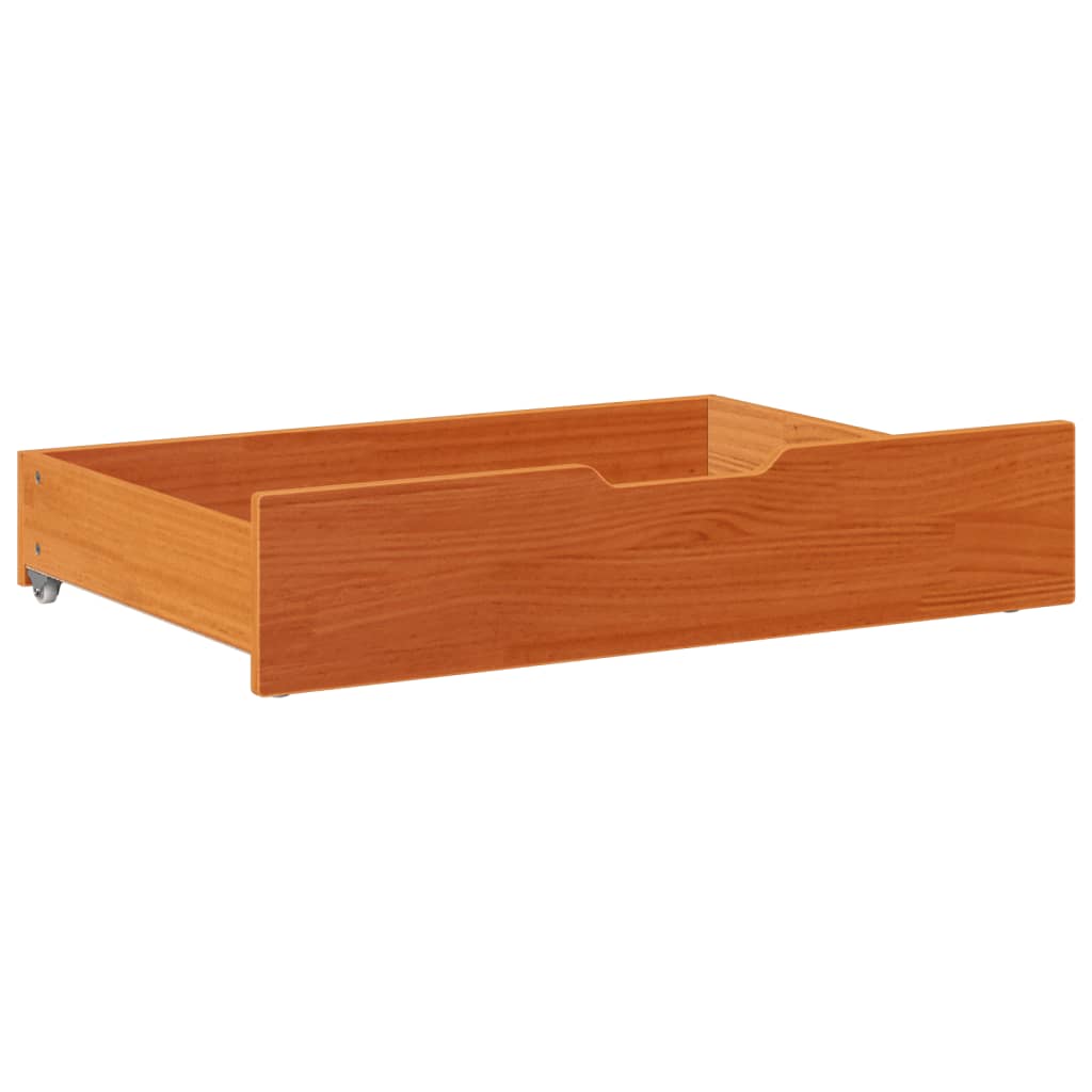 Bedlades 2 st 80x55x17 massief grenenhout wasbruin is nu te koop bij PeponiXL, paradijselijk wonen!
