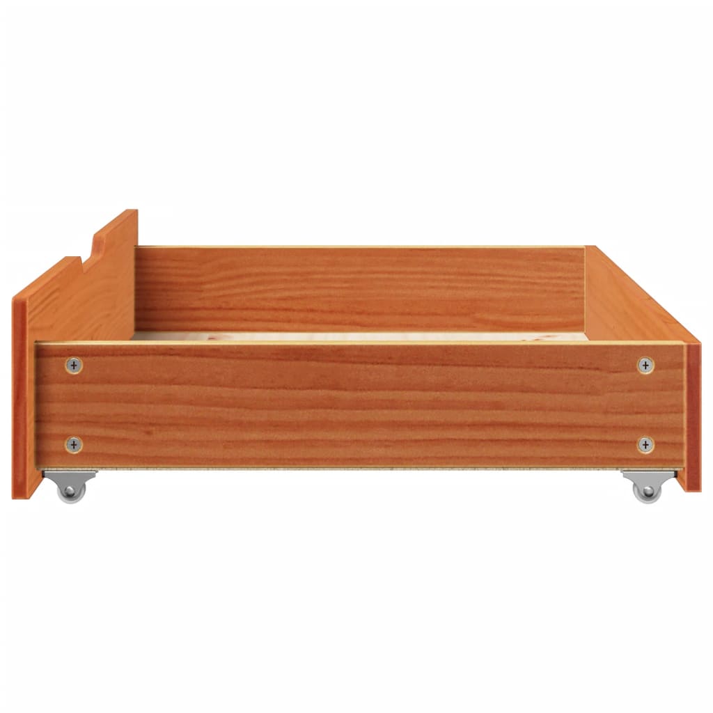 Bedlades 2 st 80x55x17 massief grenenhout wasbruin is nu te koop bij PeponiXL, paradijselijk wonen!
