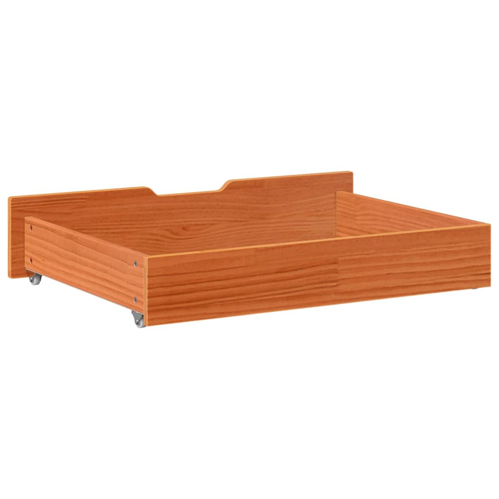 Bedlades 2 st 80x55x17 massief grenenhout wasbruin is nu te koop bij PeponiXL, paradijselijk wonen!