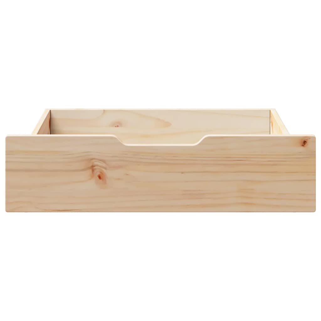 Bedlades 2 st met wieltjes 75x55x17 cm massief grenenhout is nu te koop bij PeponiXL, paradijselijk wonen!