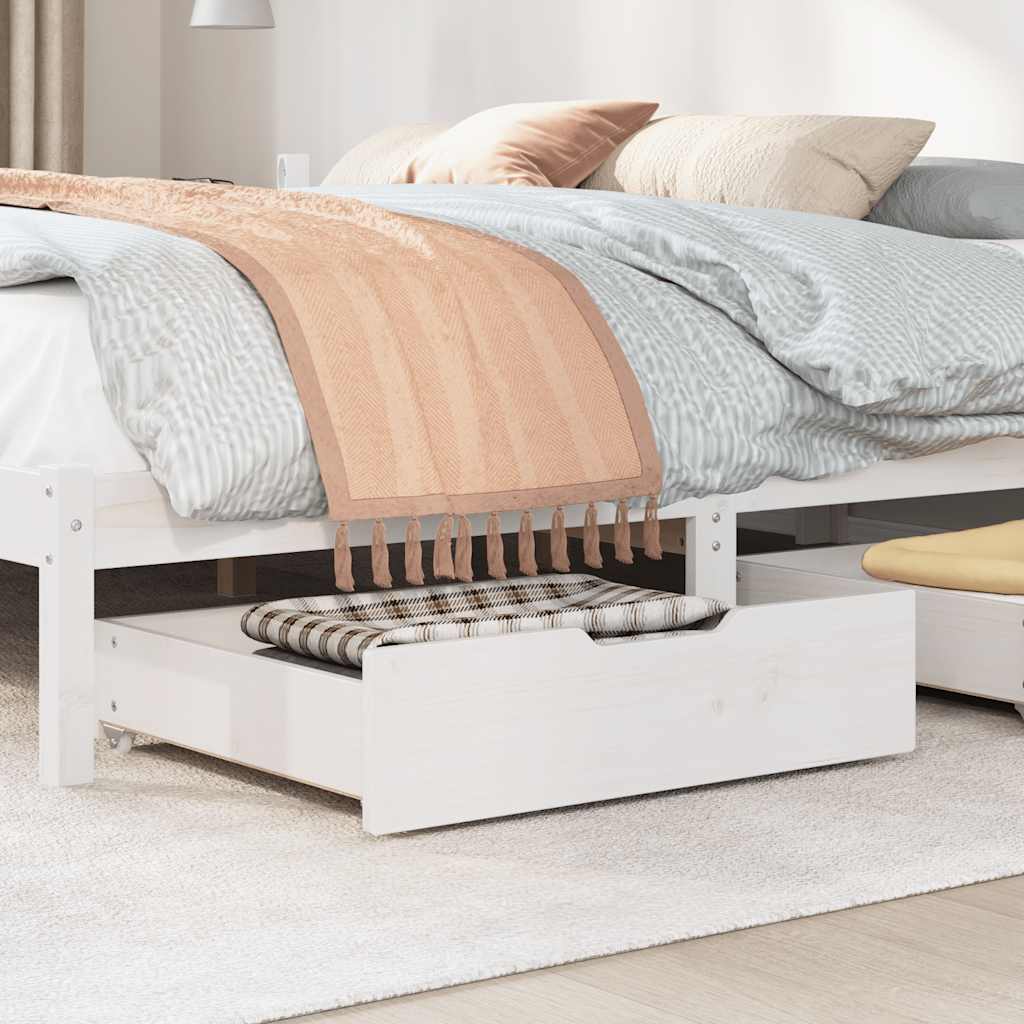 Bedlades 2 st 75x55x17 cm massief grenenhout wit is nu te koop bij PeponiXL, paradijselijk wonen!