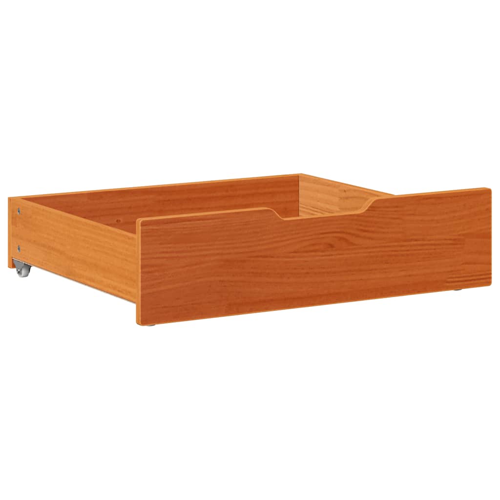 Bedlades 2 st 75x55x17 massief grenenhout wasbruin is nu te koop bij PeponiXL, paradijselijk wonen!