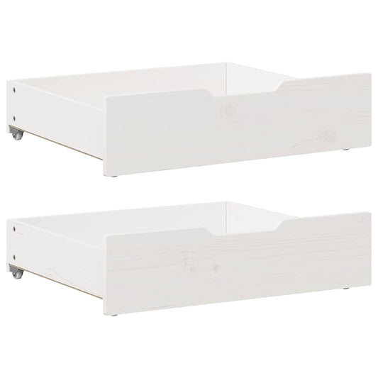 Bedlades 2 st 65x55x17 cm massief grenenhout wit is nu te koop bij PeponiXL, paradijselijk wonen!