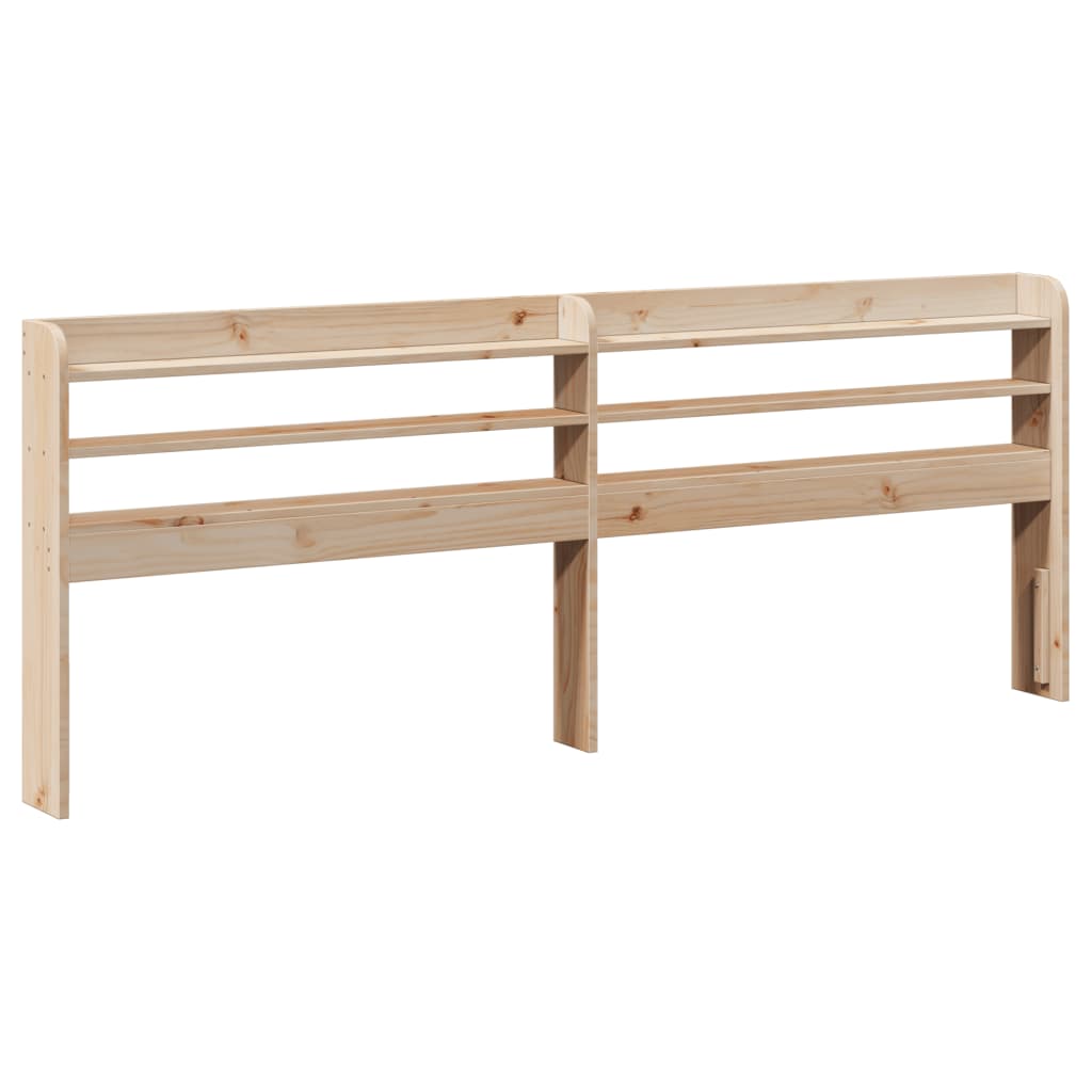 Hoofdbord met schappen 200 cm massief grenenhout is nu te koop bij PeponiXL, paradijselijk wonen!