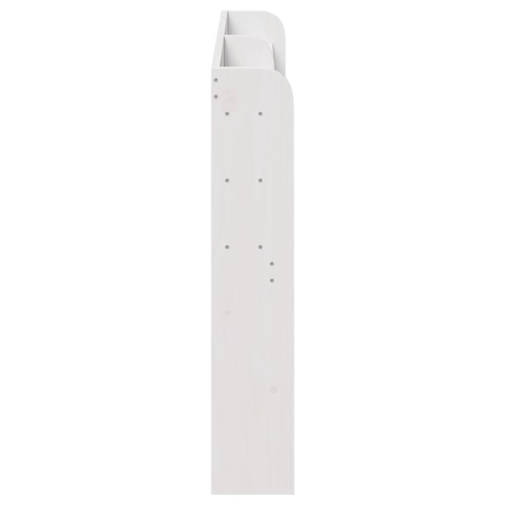 Hoofdbord met schappen 150 cm massief grenenhout wit is nu te koop bij PeponiXL, paradijselijk wonen!