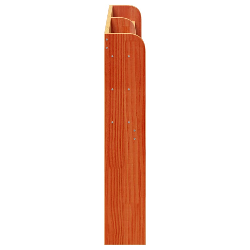 Hoofdbord met schappen 135 cm massief grenenhout wasbruin is nu te koop bij PeponiXL, paradijselijk wonen!